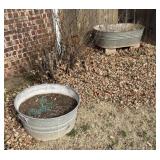 2 Galvanized Tubs