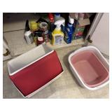 Small Amount of Cleaning Supplies, Cooler,
