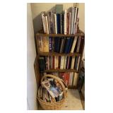 Bookcase, 110+/- Cookbooks, Basket