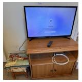Samsung Approx. 32" TV, TV Stand, Footstool,