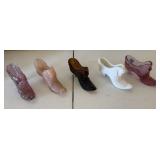 1 Fenton Decorative Shoe, 4 Decorative Shoes
