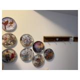 8+/- Decorative Plates, 2 Wall Racks