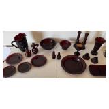 Pitcher, Candle Holders, Relish Tray,