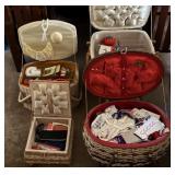4 Sewing Baskets, Baskets, Misc. Sewing/Crafting
