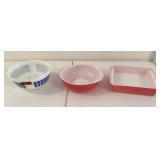 3 Vintage Pyrex Dishes