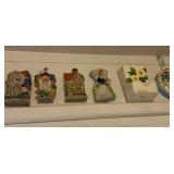 14+/- Vintage Ceramic Wall Pockets, 3 Kitchen Wall