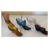 1 Fenton Decorative Shoe, 4 Decorative Shoes