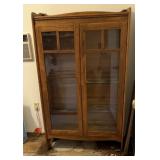Vintage Indian Cabinet w/ Glass Shelves