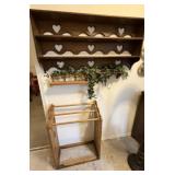 3 Wall Shelves, Blanket Rack
