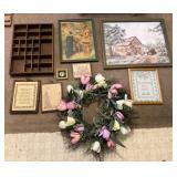 Wall Plaques, Wall Art, Wreath, Trinkets Wall