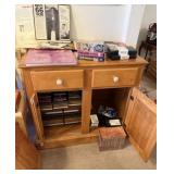 Wooden Cabinet & Contents