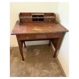 Wooden Desk w/ Small Hutch Top