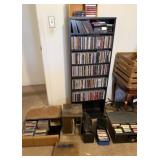 Large Lot of CDs, Cassettes, 8-Tracks, CD Shelf,