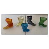 3 Fenton Decorative Glass Shoes, 2 Decorative