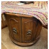 Vintage Round Drum End Table