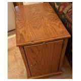 Side Table w/ Cabinet & Newspaper Holder
