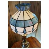 Vintage Tiffany-Style Plastic Table Lamp