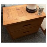 Wooden End Table w/ 2-Drawers