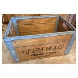 Vintage Lucerne Milk Co. Wood/Metal Crate