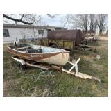 14ft Aluminum Board w/ Trolling Motor