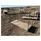 7ft metal cart with shelf