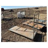 7ft metal cart with shelf