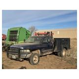 2001 Dodge 3500 service truck w/ auto crane