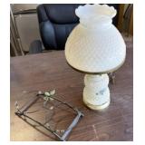 Vintage Hobnail Hurricane Table Lamp,