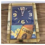 Vintage Coors Beer Lighted Advertising Wall Clock
