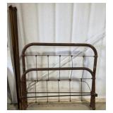 Vintage Metal Bedframe Approx. 48' tall, 53' wide