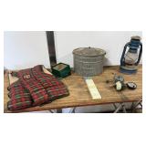 Dietz No. 8 Lantern, Life Jacket, 3 Fishing Reels,