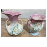 2 Vintage Hull Pottery Wildflower Vases
