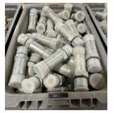 Small Plastic Tote Full of Hydraulic Fitting