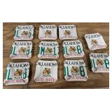 11+/- Oklahoma License Plate Ashtrays