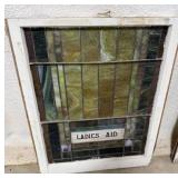 Wood Framed Stained Glass Window