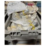 Small Plastic Tote Full of Female Jic Swivels