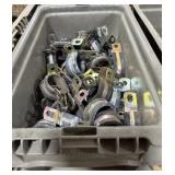 Small Plastic Tote of Small Cushioned Loop Clamps