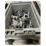 Small Plastic Tote of Small Cushioned Loop Clamps