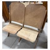 Two Seat Folding Wood Bench