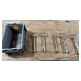 5+/- Hitch Pins, Small Plastic Tote