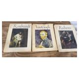 3 Vintage Art Portfolio Books