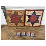 2 Vintage Chinese Checkers Boards, 4 U.S.