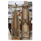 2 Vintage Wood Ironing Boards, 2 Clothes Reachers