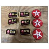 3 Texaco Round Patches, 6 Texaco Ursa Patches