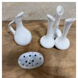 Vintage Van Briggle Pottery Triple Bud Vase, Ewer,