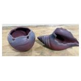 Vintage Van Briggle Pottery Conch Shell Planter,