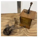 Adams Wall Mount Coffee Grinder, Wood Coffee