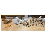 24+/- Owl Figurines, 5+/- Dog Figurines, 7+/-