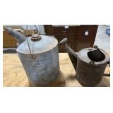 Vintage Watering Pitcher, Vintage Metal Can