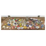 Vintage Matchbooks, Buttons, Marbles, 2 Keychains